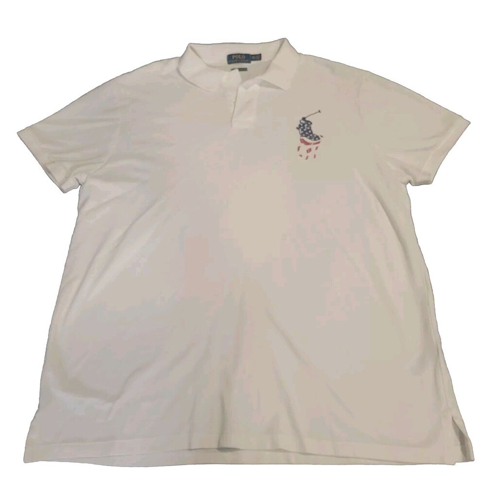 Polo Ralph Lauren mens flag big pony polo shirt sz XL. Americana preppy classic